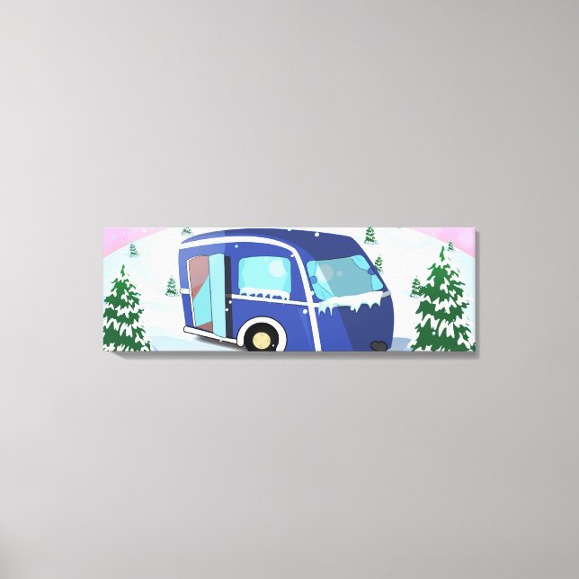 Lienzo Caravana de invierno (Anverso)