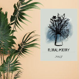 Lienzo Carbón de carbón vegetal azul verde mínimo