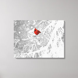 Lienzo Cardenal en invierno