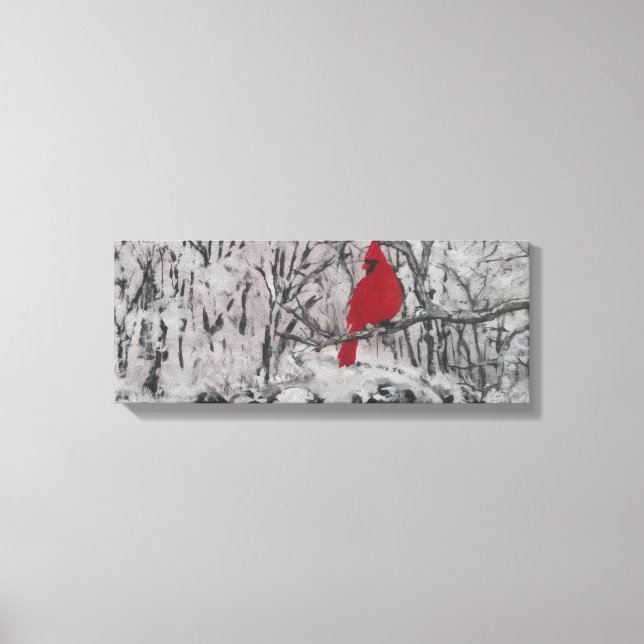 Lienzo Cardinal in Snow (Anverso)