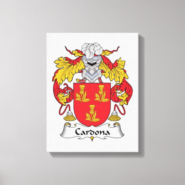 Lienzo Cardona Family Crest (Anverso)