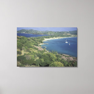 Lienzo Caribe, Indias Occidentales, Santa Lucía. Vista d