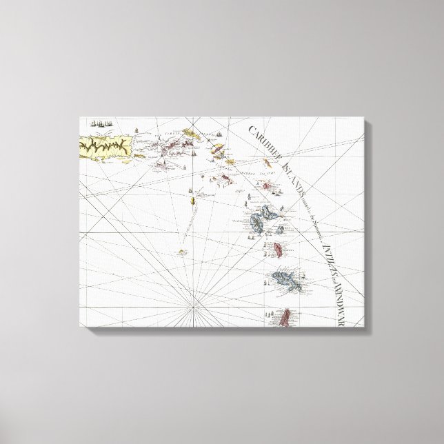 LIENZO CARIBE: MAPA, 1775 (Anverso)