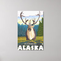 Caribou en Wild - Petersburgo, Alaska