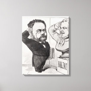 Lienzo Caricatura de Emile Zola