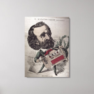 Lienzo Caricatura de IL Maestro', del italiano