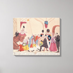 Lienzo Caricatura de la manera de hacer aristocrático