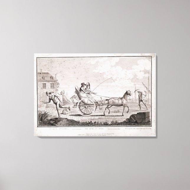 Lienzo Caricatura de los Nuevos Riches, c.1795 (Anverso)