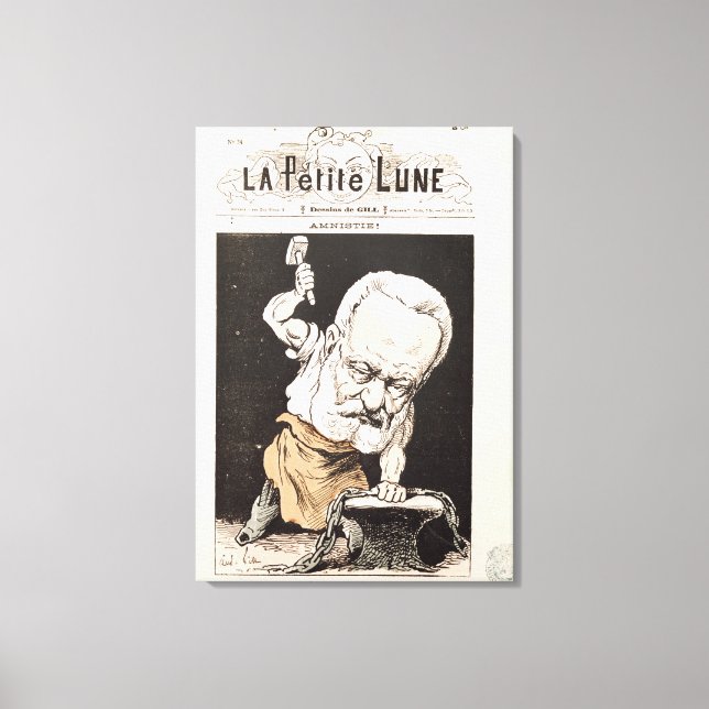 Lienzo Caricatura de Victor Hugo (Anverso)