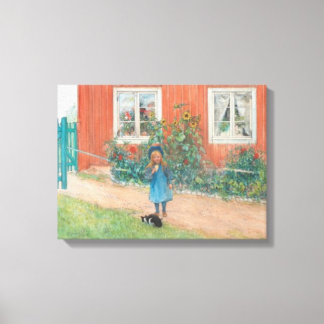 Lienzo Carl Larsson - Brita Con Un Gato (Anverso)