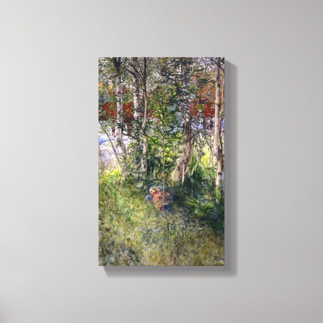 Lienzo Carl Larsson cosechado en el verde (Anverso)