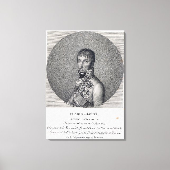 Lienzo Carlos de Austria (Anverso)