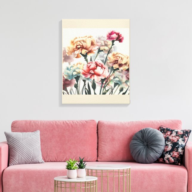 Lienzo Carnación decorativa moderna y elegante (Insitu (Sala de estar))