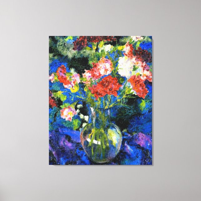 Lienzo Carnaciones en una vesícula redonda de vidrio (Anverso)