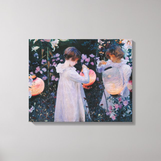 Lienzo Carnation Lily Lily Rosa John Singer Sargent Art (Anverso)