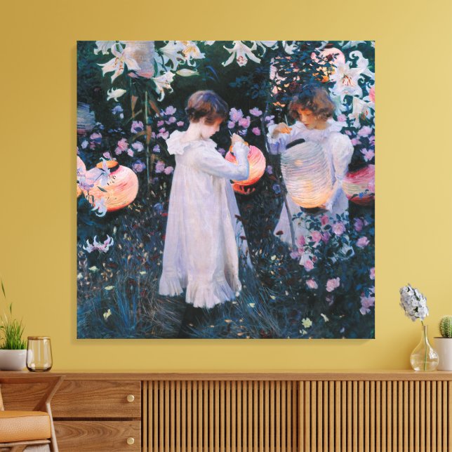 Lienzo Carnation Lily Lily Rose de John Singer Sargent (Insitu (Sala de estar))