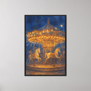 Lienzo Carnaval de acuarela de noche