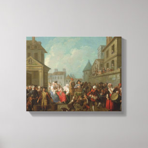 Lienzo Carnaval de la calle en París, 1757