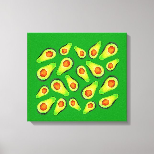 Lienzo Carne de aguacate verde (Anverso)