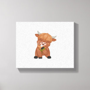 Lienzo Carne Highland Cow y Dandelion Puff Classic T-Shir