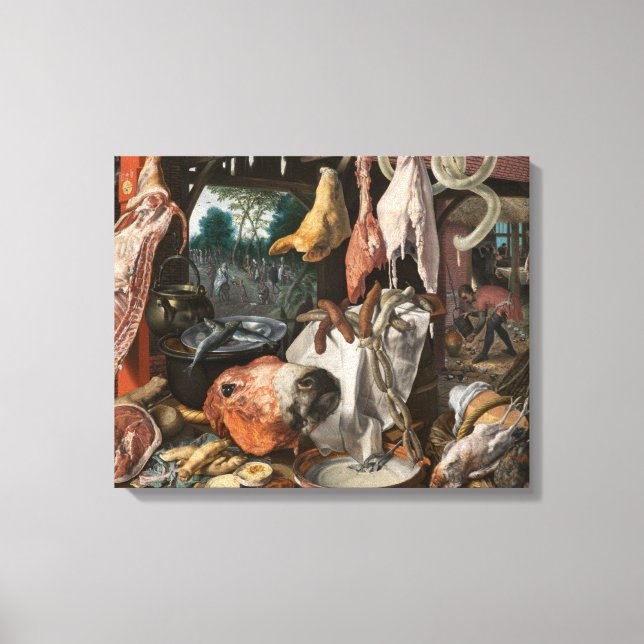 Lienzo Carnicero (por Pieter Aertsen) (Anverso)