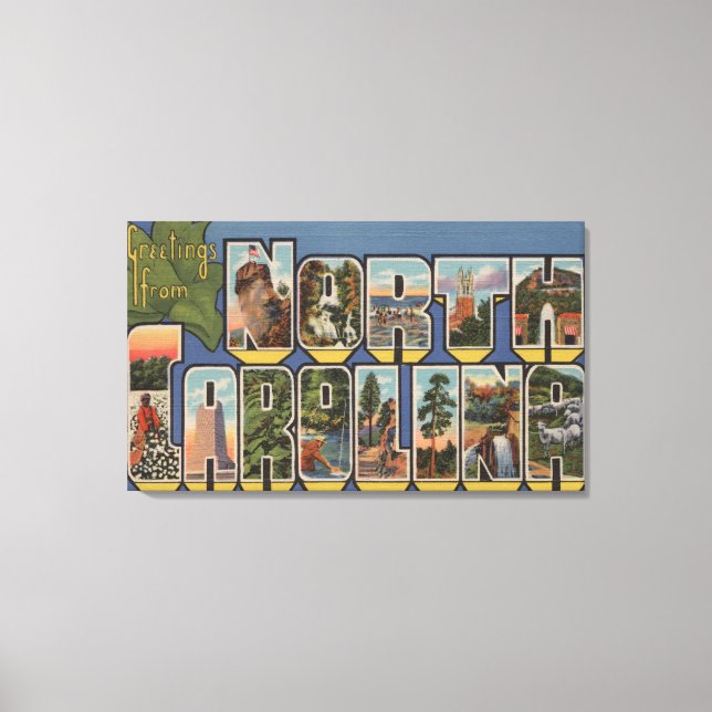 Lienzo Carolina del Norte (Capital estatal/Flor) (Anverso)