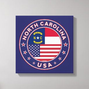 Lienzo Carolina del Norte, Estados Unidos, poster de Caro