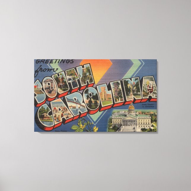 Lienzo Carolina del Sur (Capital estatal/Flor) (Anverso)