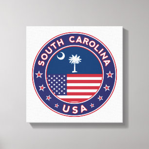 Lienzo Carolina del Sur, Estados Unidos, poster de Caroli