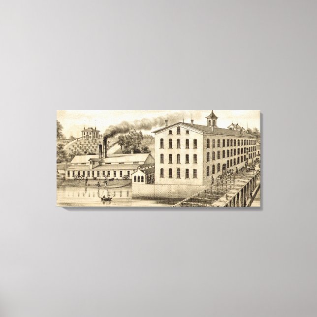 Lienzo Carpentersville Illinois Iron and Bolt Co. 1871 (Anverso)