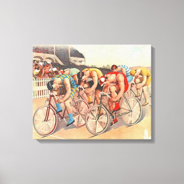 Lienzo Carrera de bicicletas 1895 (Anverso)