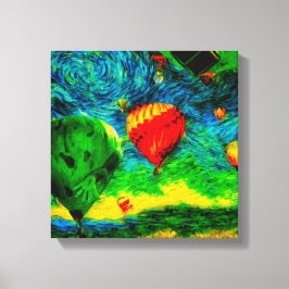 Lienzo Carrera de globos en espectacular cielo