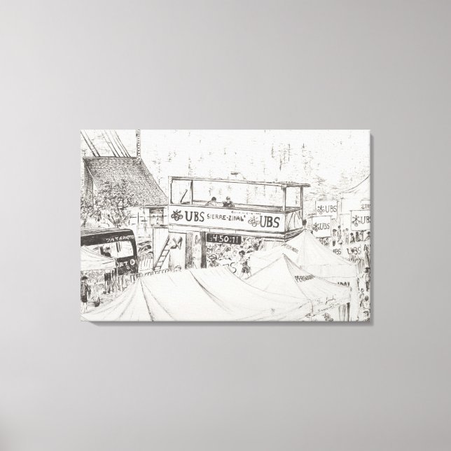 Lienzo Carrera de montaña entre Sierre y Zinal El fin de  (Anverso)