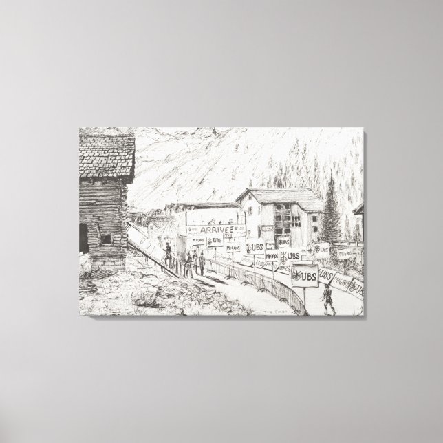 Lienzo Carrera de montaña más alta a más zinitosa El fin  (Anverso)