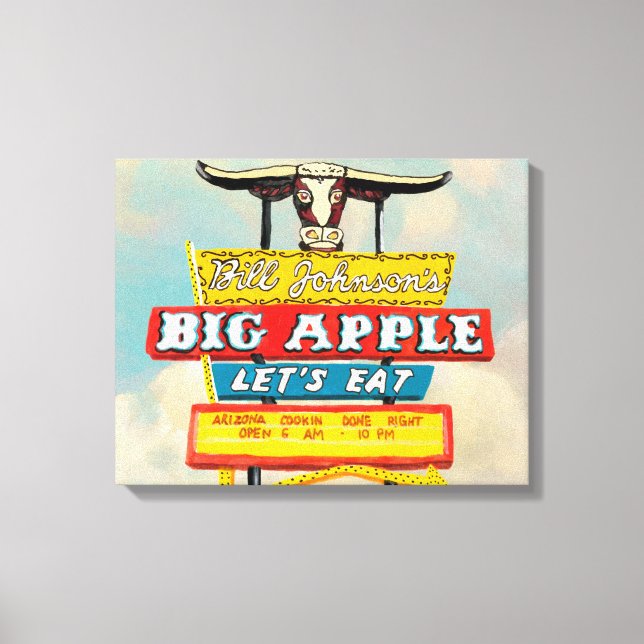 Lienzo Carretera Americana | Rótulo de restauración (Anverso)