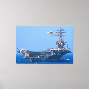 Lienzo CARRETERA DE AERONAVES DE EE.UU. - CVN-68 32x48