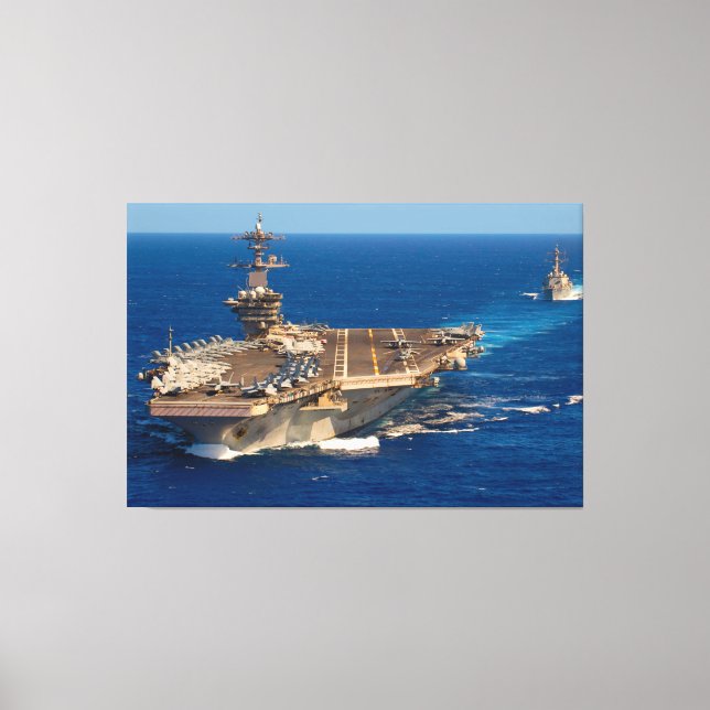 Lienzo CARRETERA DE AERONAVES DE EE.UU. - CVN-71 40x60 (Anverso)