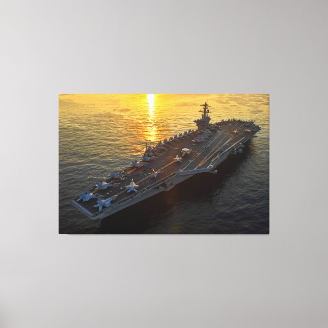 Lienzo CARRETERA DE AERONAVES DE EE.UU. - CVN-71 40x60 (Anverso)