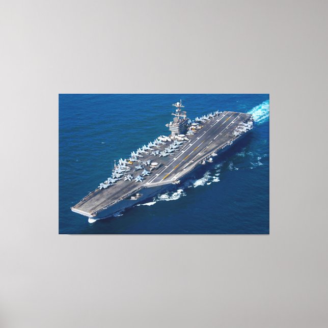 Lienzo CARRETERA DE AERONAVES DE EE.UU. - CVN-74 40x60 (Anverso)