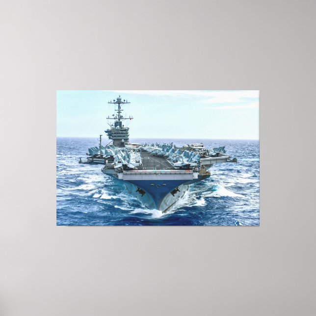 Lienzo CARRETERA DE AERONAVES DE EE.UU. - CVN-75 40x60 (Anverso)