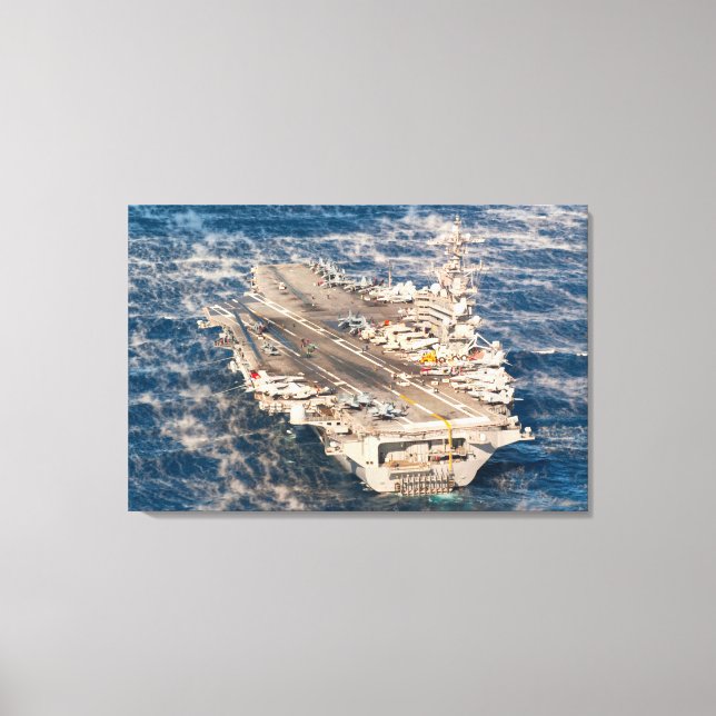 Lienzo CARRETERA DE AERONAVES DE EE.UU. - CVN-77 24x36 (Anverso)