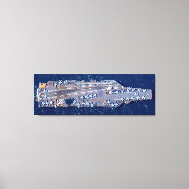 Lienzo CARRETERA DE AERONAVES DE EE.UU. - CVN 78 (48x16 p (Anverso)
