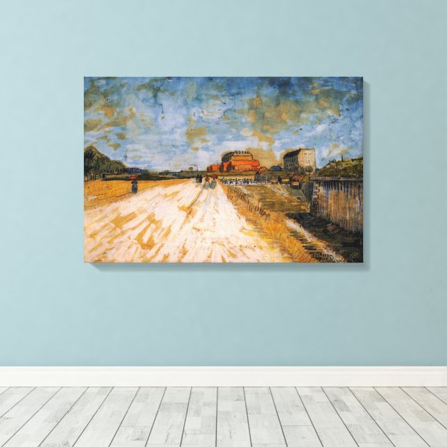 Lienzo Carretera Van Gogh al lado de las Ramparts de Parí (Insitu (piso de madera))
