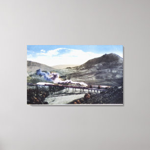 Lienzo Carril limitado, curva de herradura