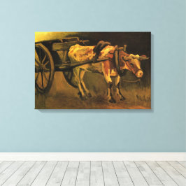 Lienzo Carro con buey rojo y blanco de Vincent van Gogh