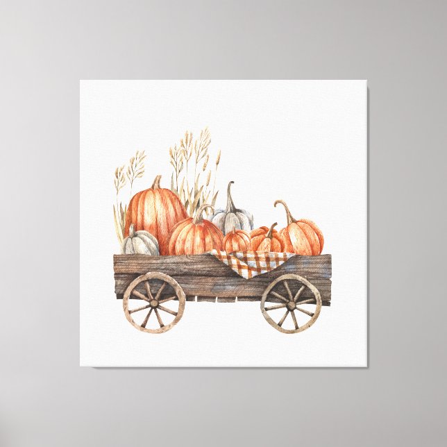 Lienzo Carro de calabaza vintage (Anverso)