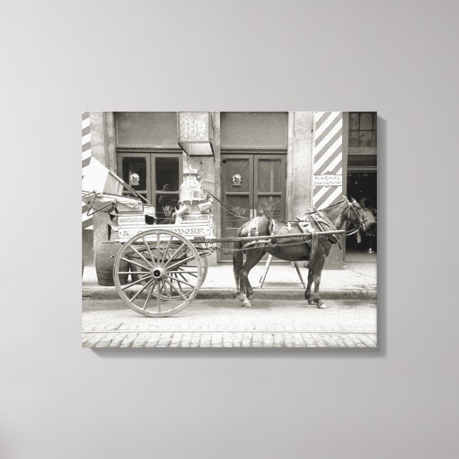Lienzo Carro de leche de Nueva Orleans, 1910 (Anverso)