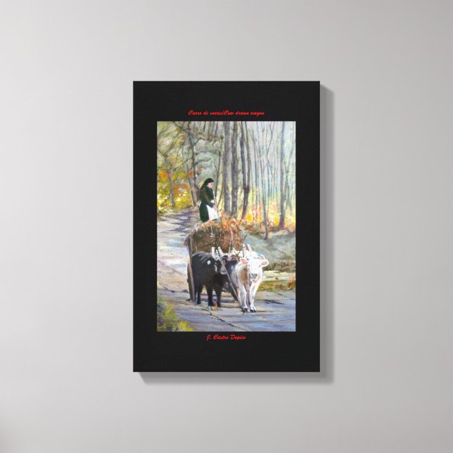 Lienzo Carro de vacas/Cow drawn wagon (Anverso)