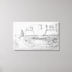 Lienzo Carro del vapor de la camilla, 1827