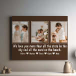 Lienzo Carta A Mamá Collage Personalizado Personalizado<br><div class="desc">La "Carta a la mamá Personalizado personalizada Collage Canvas Print" es un regalo de corazón y personalizable perfecto para cualquiera que desee expresar su amor y aprecio por la mamá. Con un hermoso collage de fotos que capta momentos familiares preciados, este lienzo cuenta la historia del viaje de tu familia....</div>